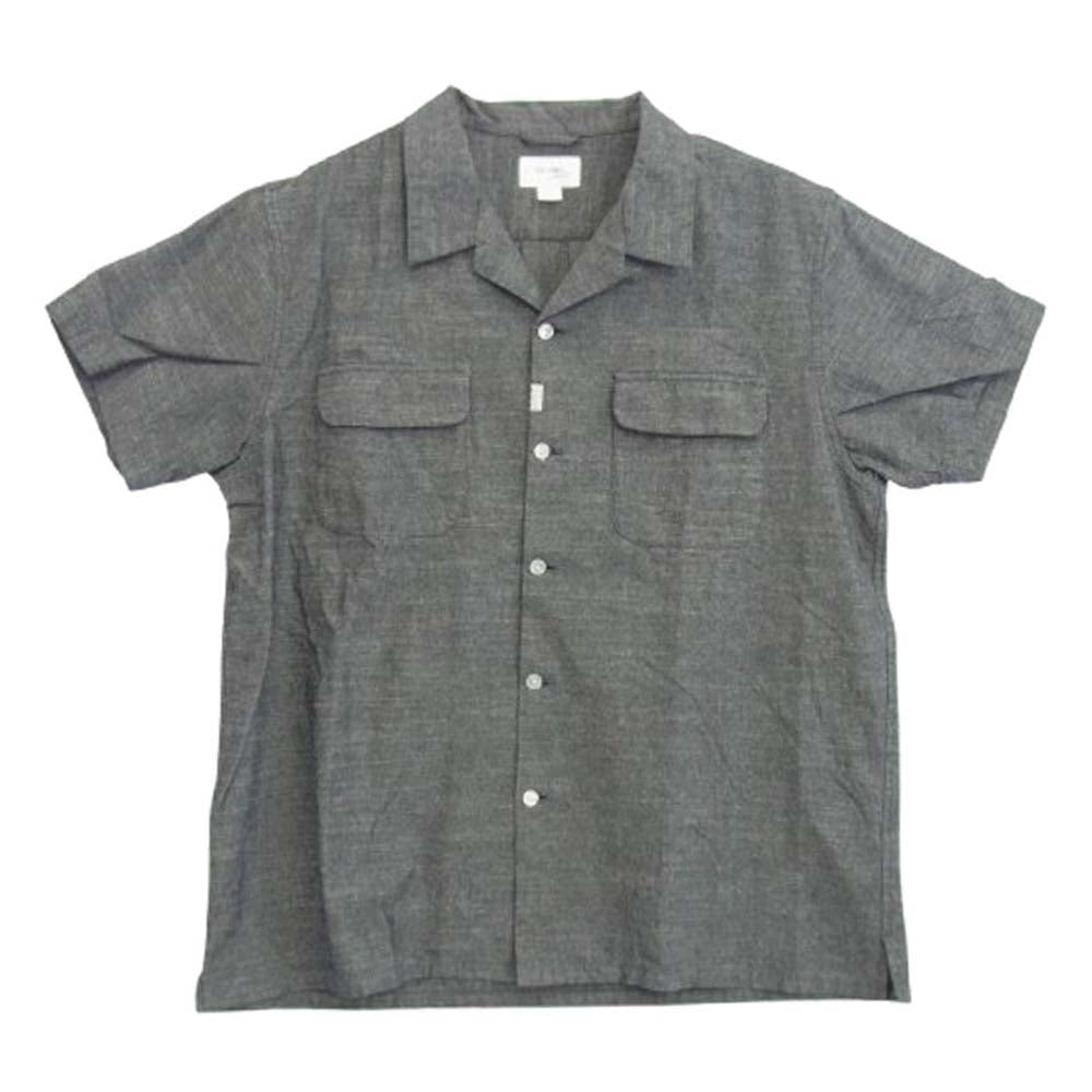 CRIMIE クライミー CR1-02C3-SS09 SHORT SLEEVE SHIRT シャンブレー ショート スリーブ オープンカラー 半袖 シャツ グレー系 XL【中古】