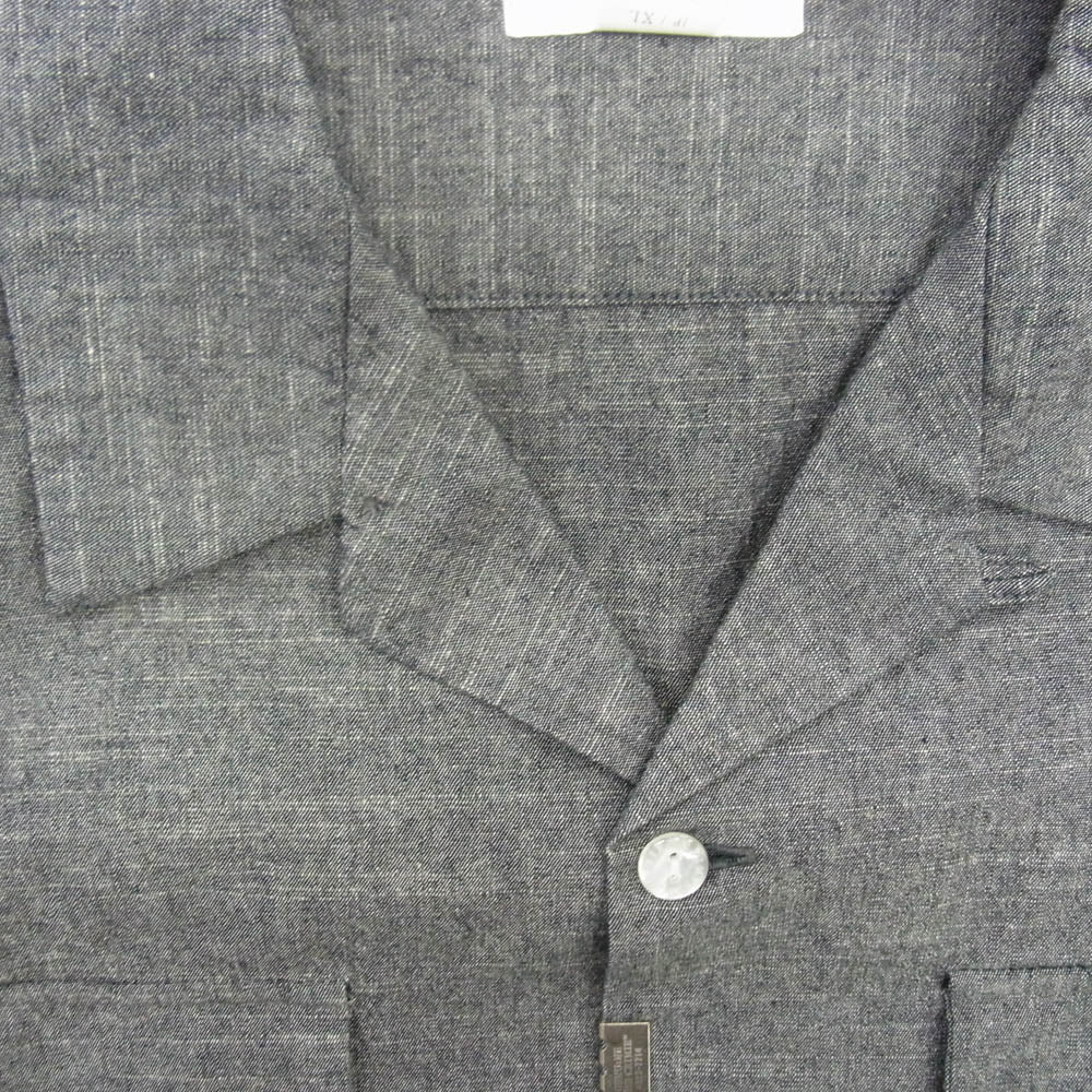 CRIMIE クライミー CR1-02C3-SS09 SHORT SLEEVE SHIRT シャンブレー ショート スリーブ オープンカラー 半袖 シャツ グレー系 XL【中古】