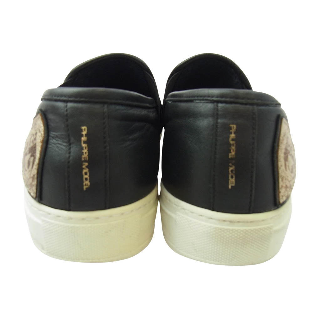 PHILIPPE MODEL フィリップモデル レザー スリッポン シューズ ブラック系 40【中古】