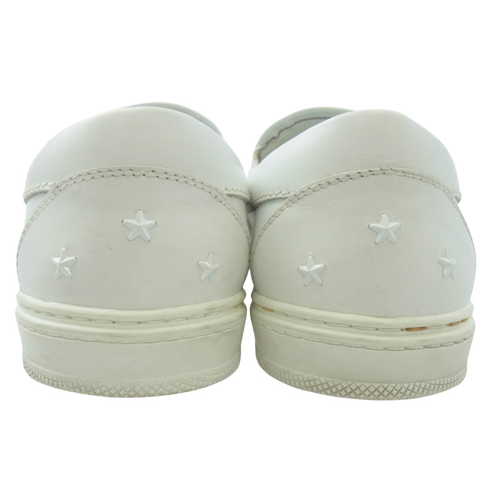 JIMMY CHOO ジミーチュウ スタースタッズ レザー スリッポン シューズ ホワイト系 41【中古】