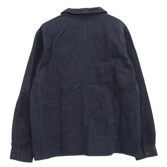 ADDICT CLOTHES アディクトクローズ エーシーブイエム ACVM リネン混 コットン デニム フレンチ カバーオール ジャケット インディゴブルー系 44【中古】