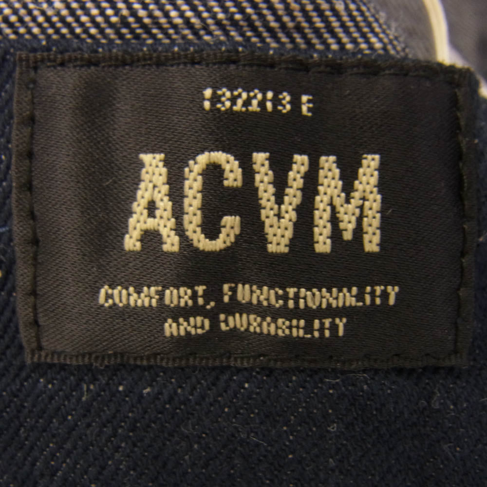 ADDICT CLOTHES アディクトクローズ エーシーブイエム ACVM リネン混 コットン デニム フレンチ カバーオール ジャケット インディゴブルー系 44【中古】