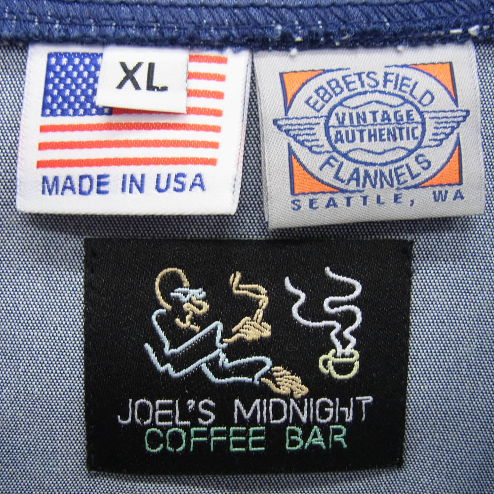Ron Herman ロンハーマン JOEL'S MIDNIGHT COFFEE BAR ジョエルズミッドナイト コーヒーバー サテン コーチジャケット ネイビー系 XL【中古】