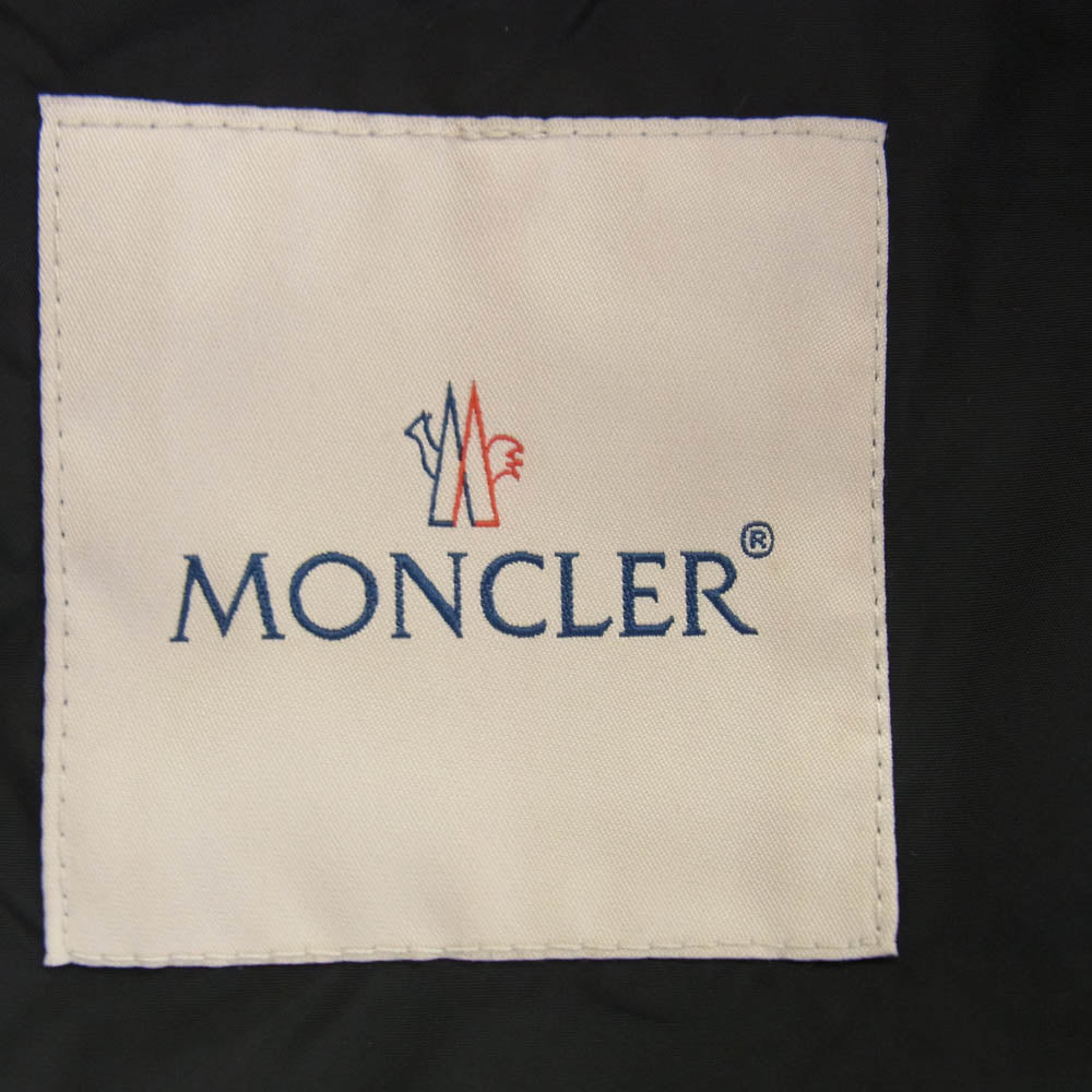 MONCLER モンクレール F10911C70300 ILDUT GIUBBOTTO テープロゴ ナイロン フーデッド コート ブラック系 3【中古】