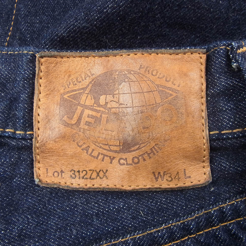 JELADO ジェラード JP94312 Universal Slim 312ZXX Denim Pants ユニバーサル スリム デニム パンツ インディゴブルー系 W34【新古品】【未使用】【中古】