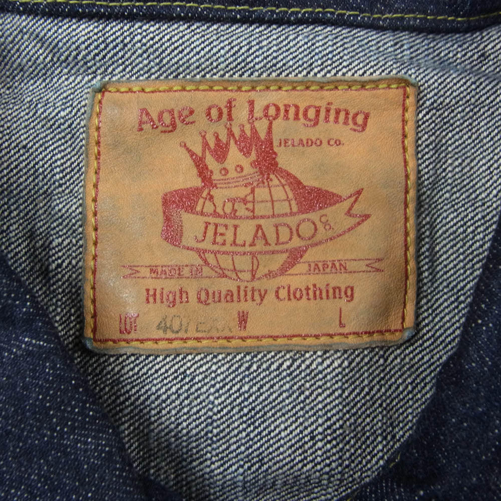 JELADO ジェラード JP94407ED Age of Longing Black Tag 407EXX エイジオブロンギング デニム ジャケット インディゴブルー系 XL【新古品】【未使用】【中古】