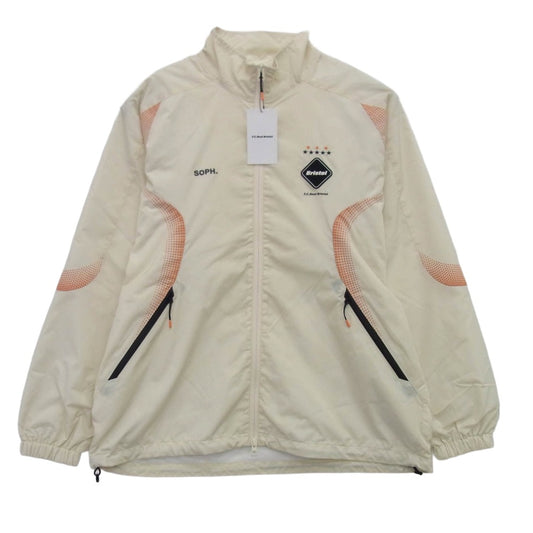 F.C.R.B. エフシーアールビー 25SS FCRB-250009 STAND COLLAR PRACTICE JACKET スタンドカラー プラクティスジャケット ナイロンジャケット オフホワイト系 M【新古品】【未使用】【中古】