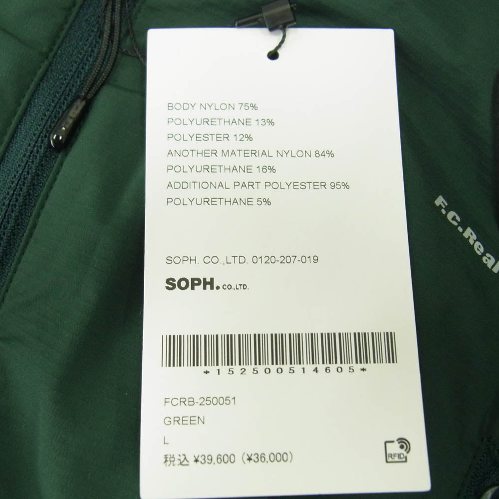 F.C.R.B. エフシーアールビー 25SS FCRB-250051 BREATHABLE TRAIL JACKET ブリーザブル トレイルジャケット ナイロンジャケット グリーン系 L【新古品】【未使用】【中古】