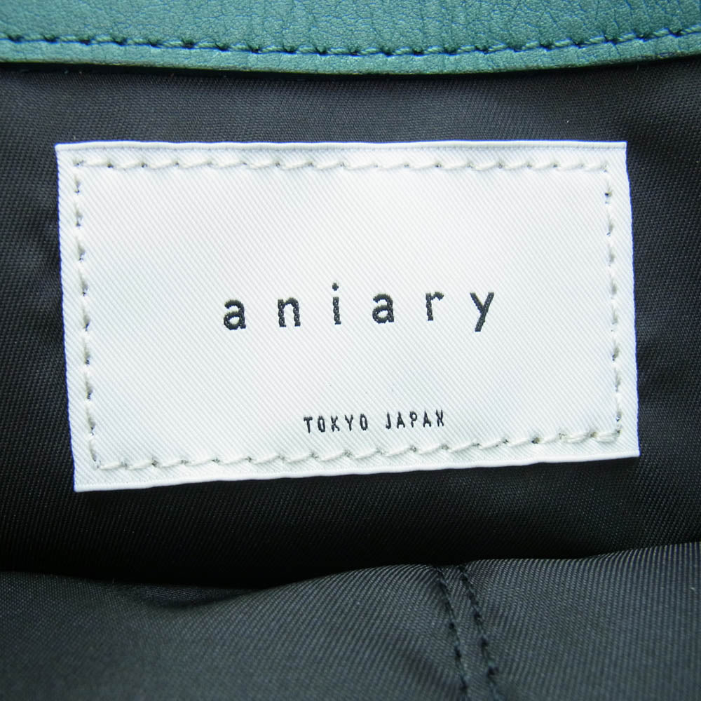 aniary アニアリ 36-02003 Leather Tote レザー トートバッグ グリーン系【極上美品】【中古】