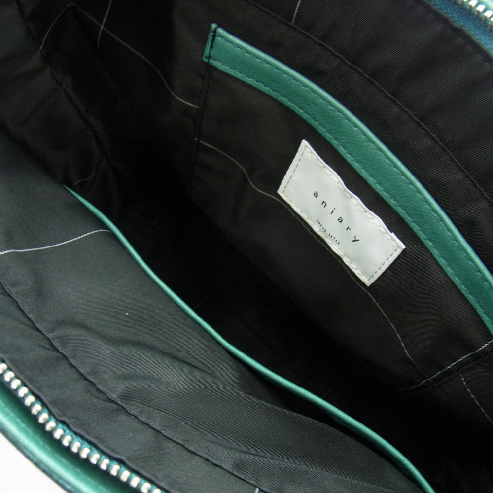 aniary アニアリ 36-02000 Artisan Leather アルティザンレザー ビジネス トートバッグ グリーン系【極上美品】【中古】