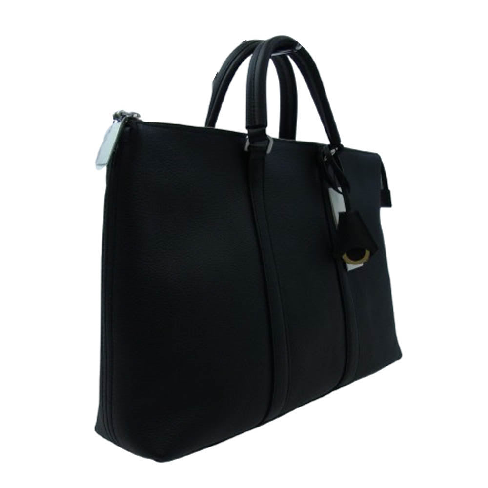 aniary アニアリ 07-01005 Shrink Leather シュリンクレザー そぎ落としブリーフ ビジネス トートバッグ ブラック系【新古品】【未使用】【中古】