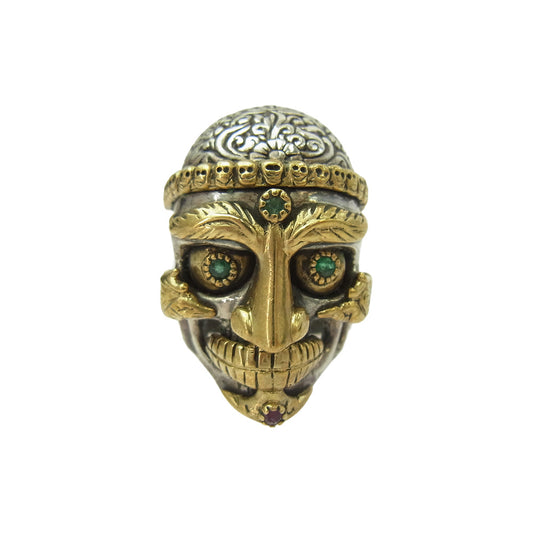 ZOCALO ソカロ Tibetan Monk Skull Ring チベタン・モンク・スカル・リング シルバー系 19号【中古】
