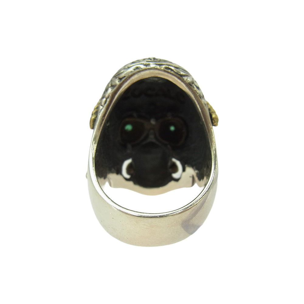 ZOCALO ソカロ Tibetan Monk Skull Ring チベタン・モンク・スカル・リング シルバー系 19号【中古】