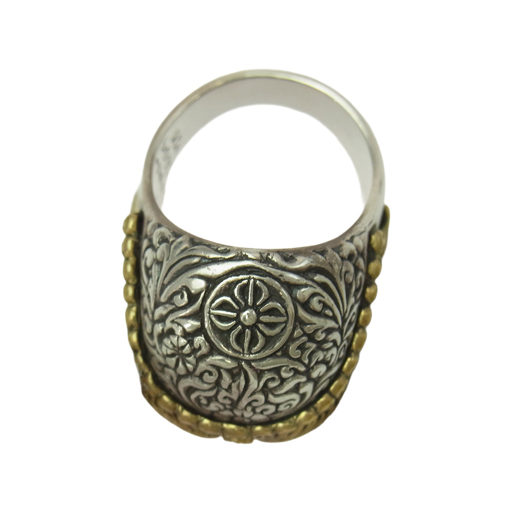 ZOCALO ソカロ Tibetan Monk Skull Ring チベタン・モンク・スカル・リング シルバー系 19号【中古】