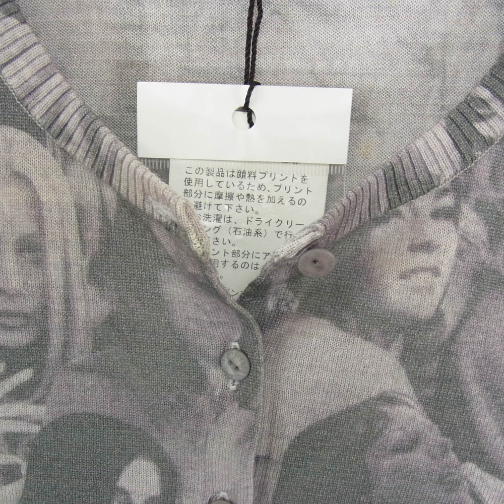 HYSTERIC GLAMOUR ヒステリックグラマー 0104ND13 総柄 クルーネック カーディガン グレー系 FREE【中古】