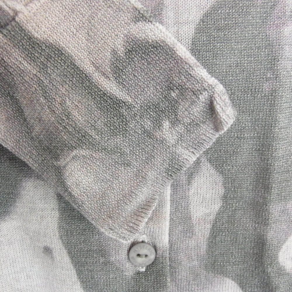 HYSTERIC GLAMOUR ヒステリックグラマー 0104ND13 総柄 クルーネック カーディガン グレー系 FREE【中古】