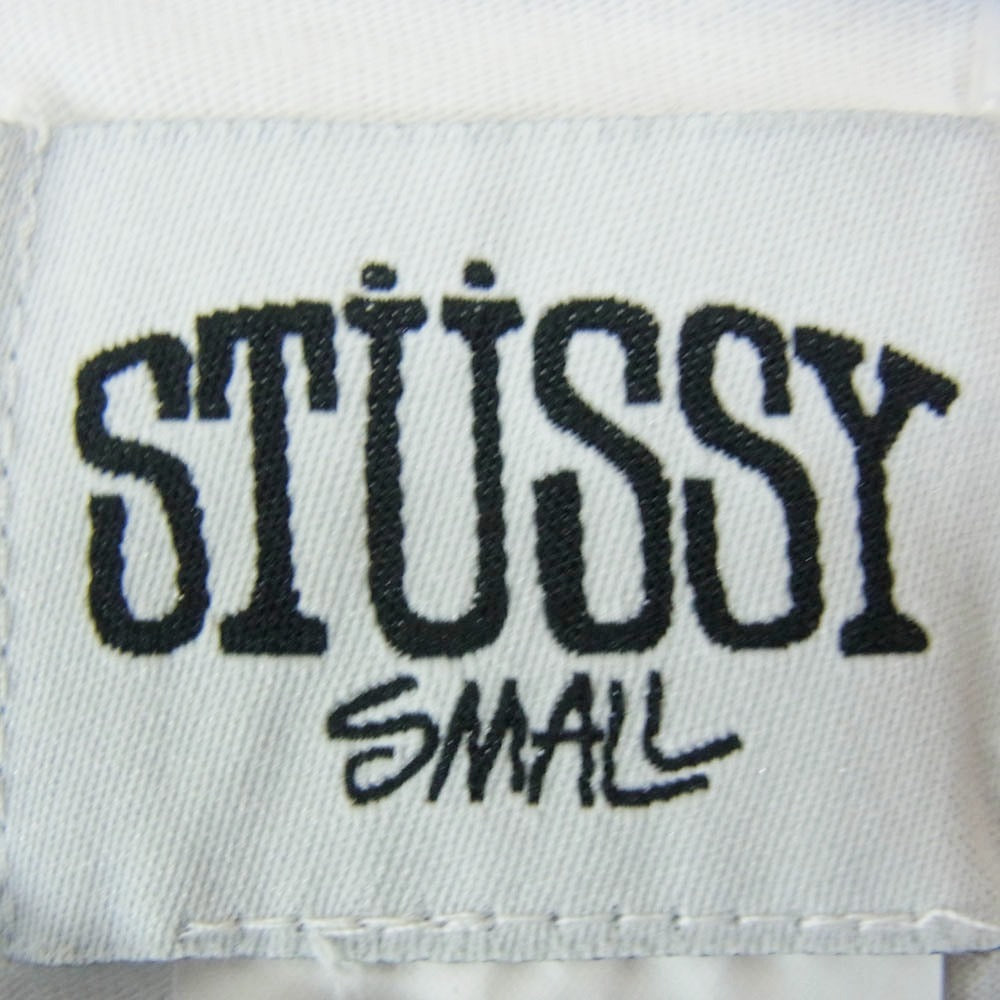 STUSSY ステューシー 00s old hibiscus raglan Tee オールド ハイビスカス ラグランTシャツ ホワイト系 ブルー系 S【中古】