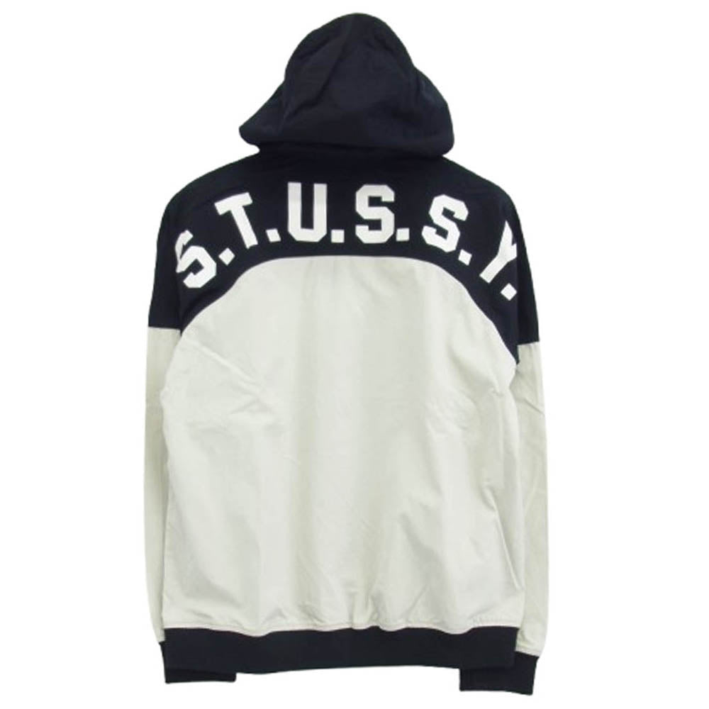 STUSSY ステューシー フードジャケット マウンテンパーカー ナイロンジャケット ネイビー系 L【中古】