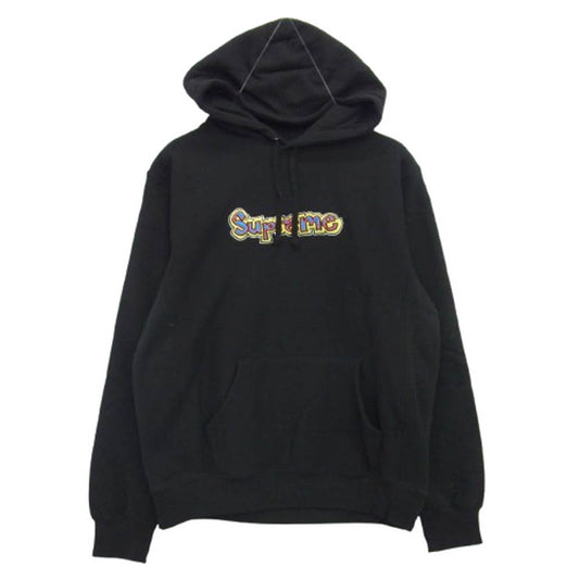 Supreme シュプリーム 18SS Gonz Logo Hooded Sweatshirt ゴンズ ロゴ フーデッド スウェットシャツ パーカー ブラック系 M【中古】