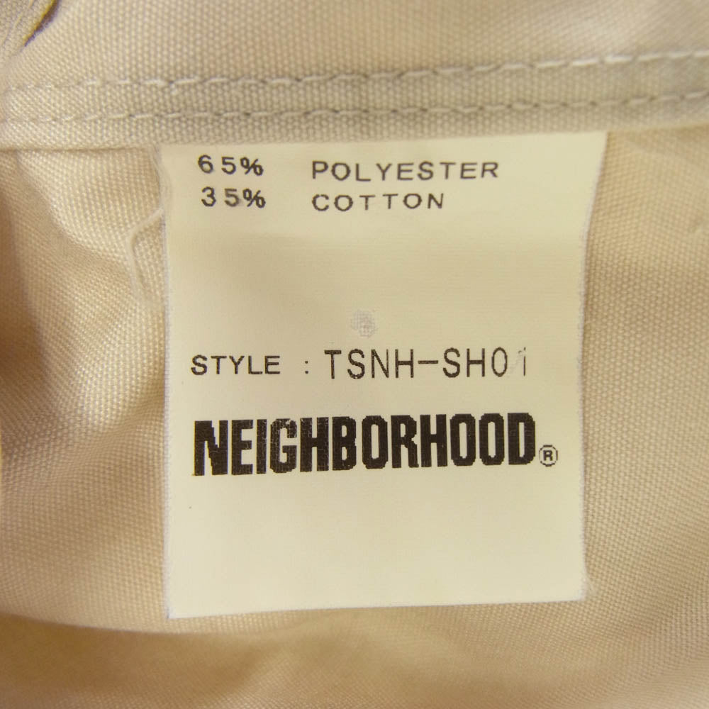 NEIGHBORHOOD ネイバーフッド TSNH-SH01 クローバー 刺繍ロゴ 半袖シャツ ベージュ系 M【中古】