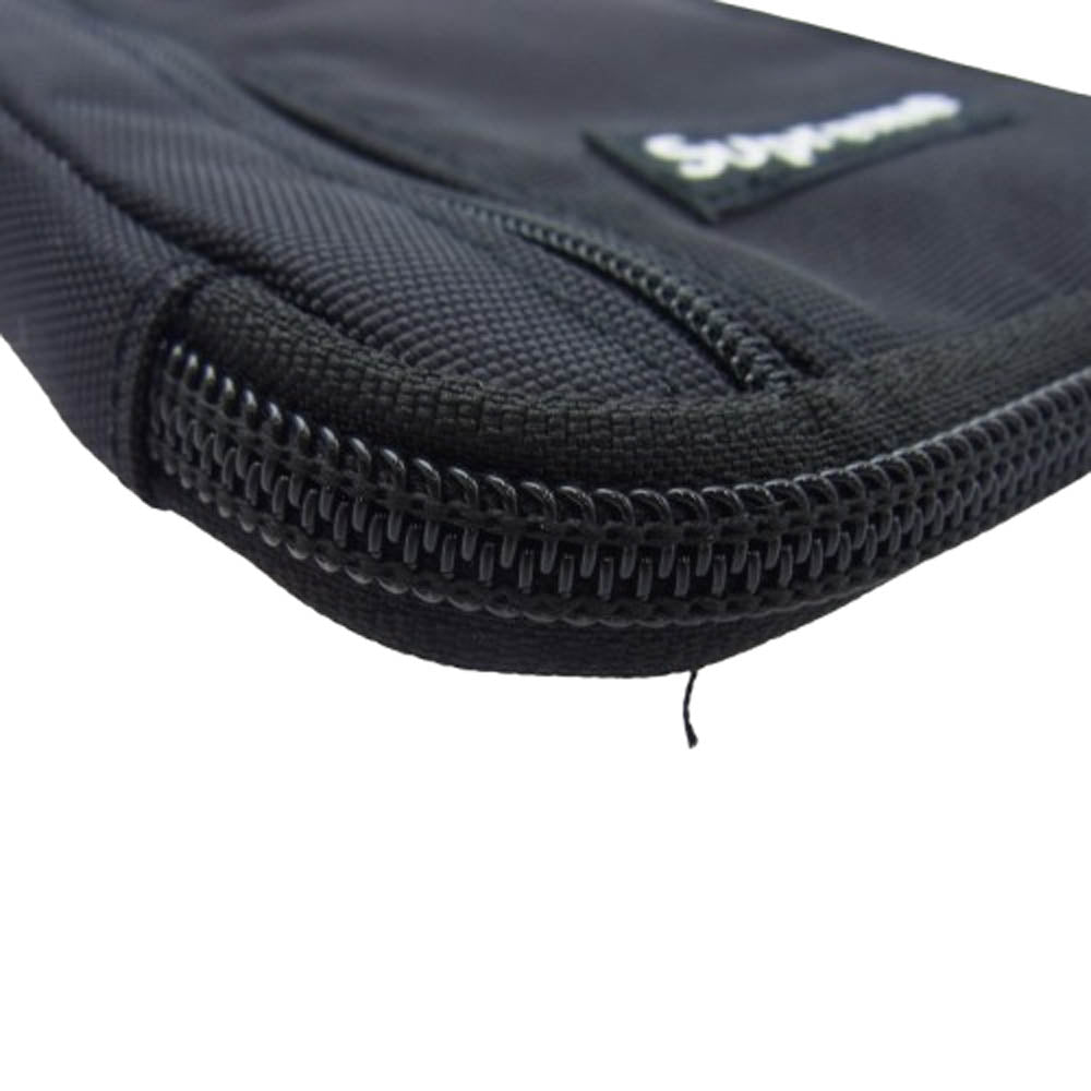 Supreme シュプリーム 19FW Small Zip Pouch ポーチ クリア ジップ ロゴ刺? ウォレット ブラック系【中古】