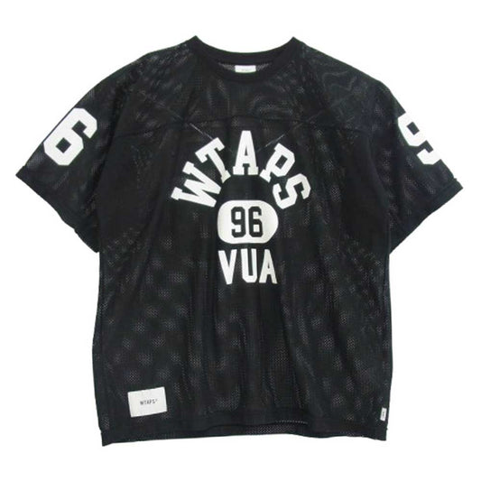 WTAPS ダブルタップス 241ATDT-CSM36 QB SS POLY ERA メッシュ フットボール 半袖 Tシャツ ブラック系 x02【中古】