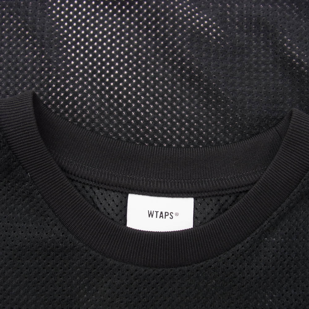 WTAPS ダブルタップス 241ATDT-CSM36 QB SS POLY ERA メッシュ フットボール 半袖 Tシャツ ブラック系 x02【中古】