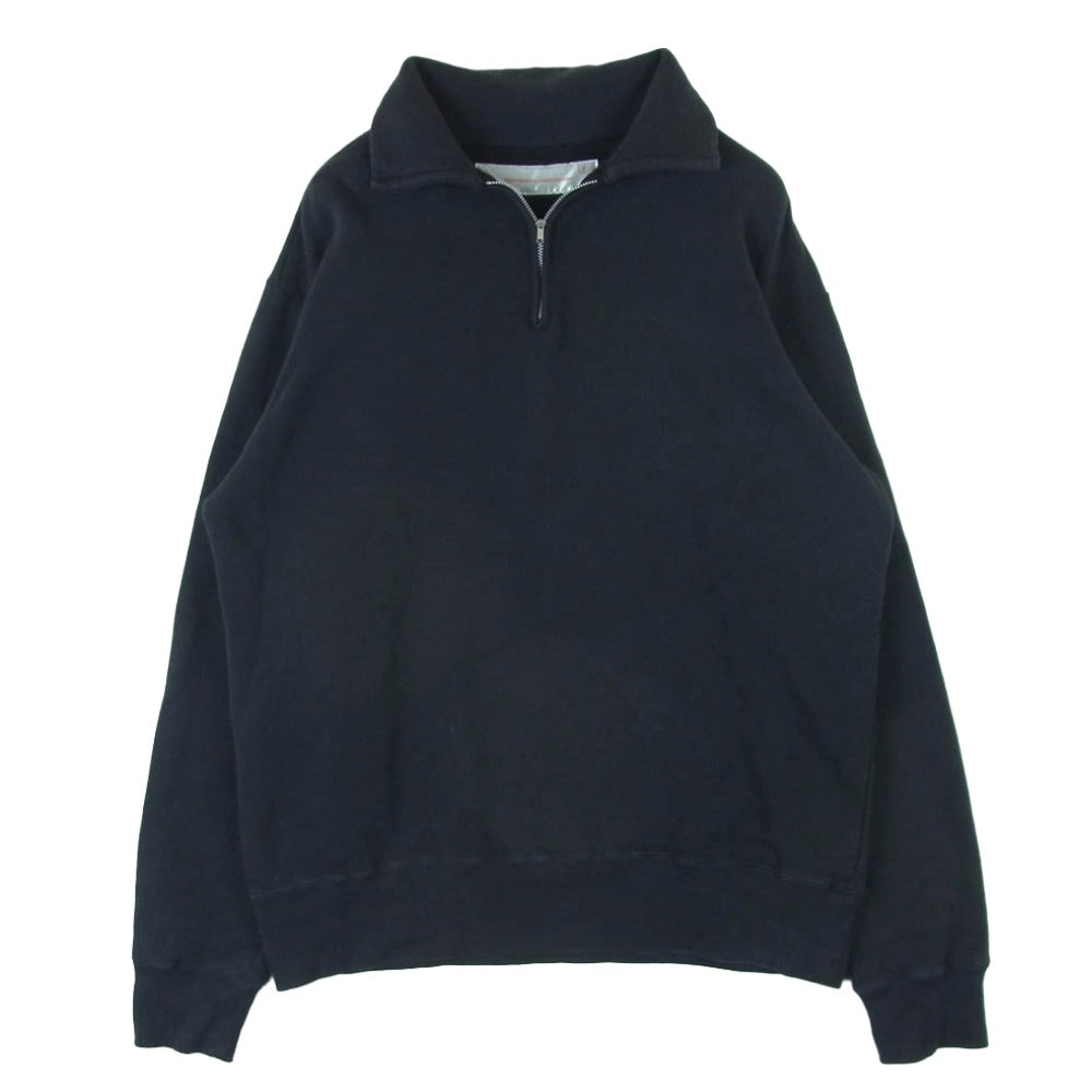 ネセサリー オア アンネセサリー HOT ZIP ハーフジップ スウェット コットン 日本製 ダークネイビー系 L 3【中古】