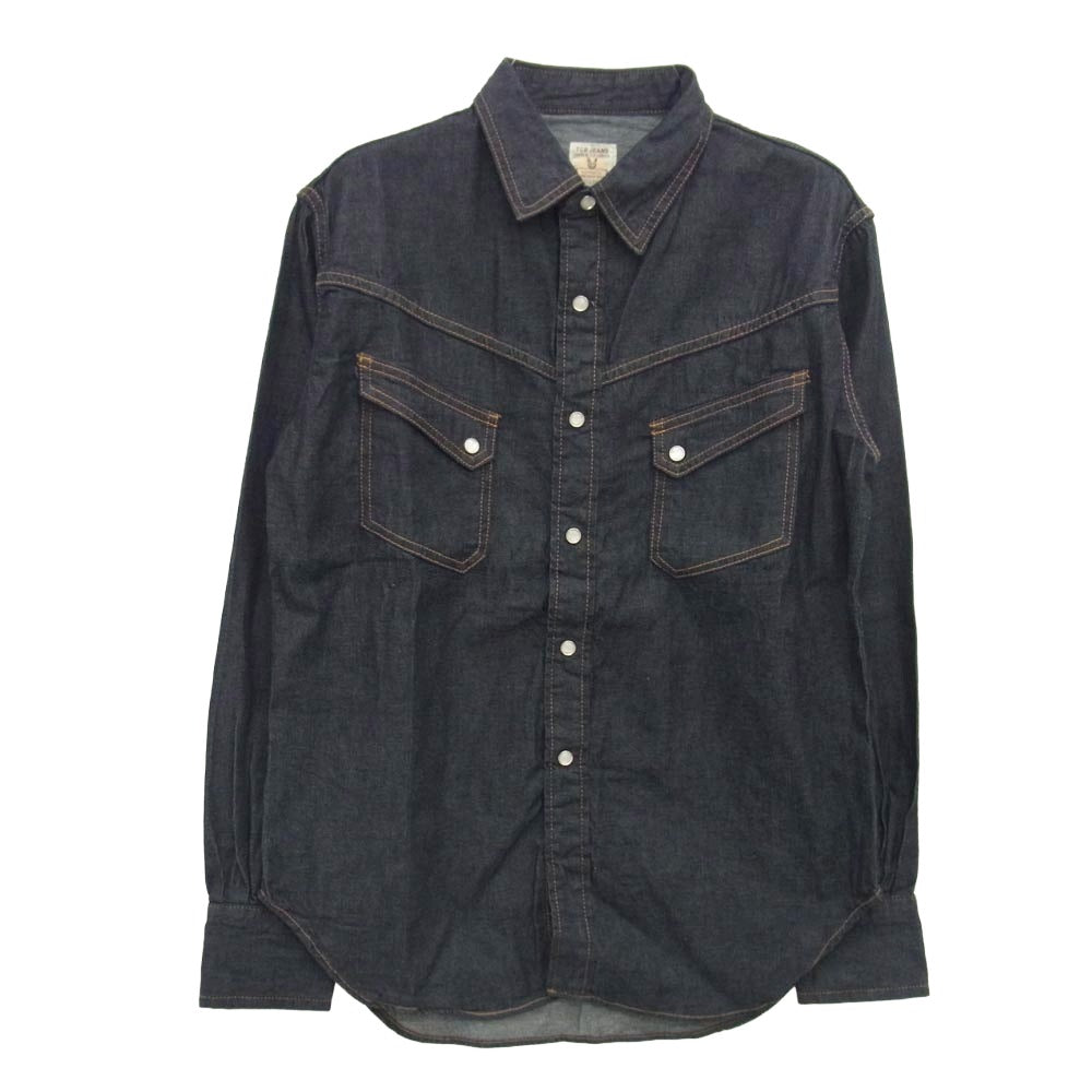 TCB jeans ティージービージーンズ Ranchman Shirt Denim 8.5oz ランチマンシャツ デニム ウエスタン シャツ インディゴブルー系【美品】【中古】