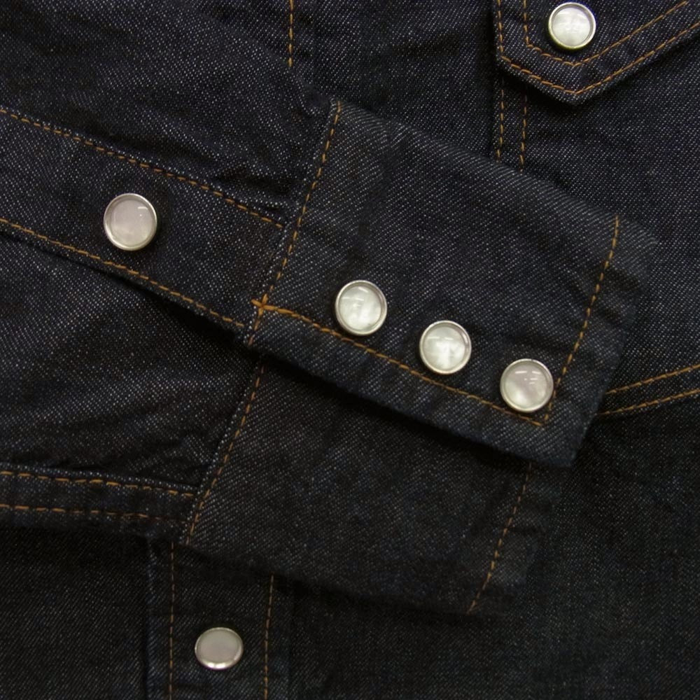 TCB jeans ティージービージーンズ Ranchman Shirt Denim 8.5oz ランチマンシャツ デニム ウエスタン シャツ インディゴブルー系【美品】【中古】