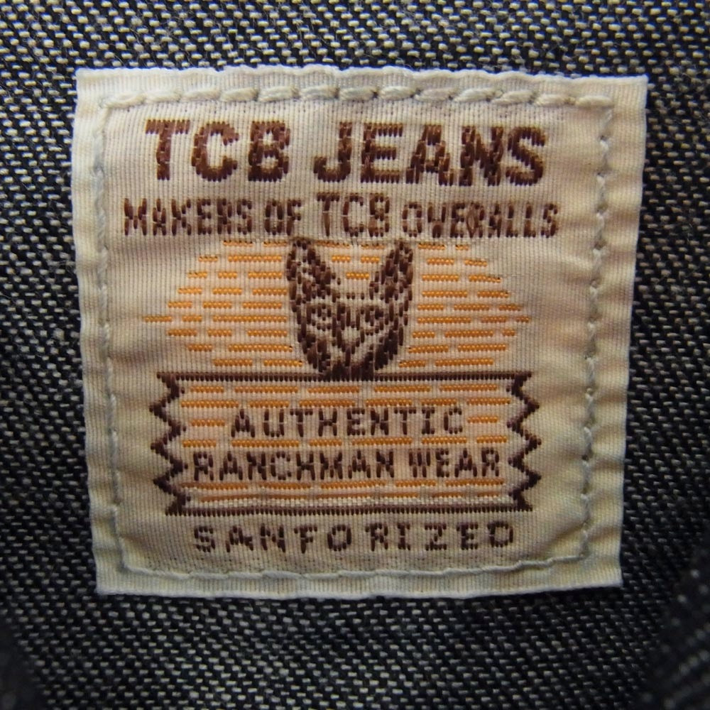TCB jeans ティージービージーンズ Ranchman Shirt Denim 8.5oz ランチマンシャツ デニム ウエスタン シャツ インディゴブルー系【美品】【中古】