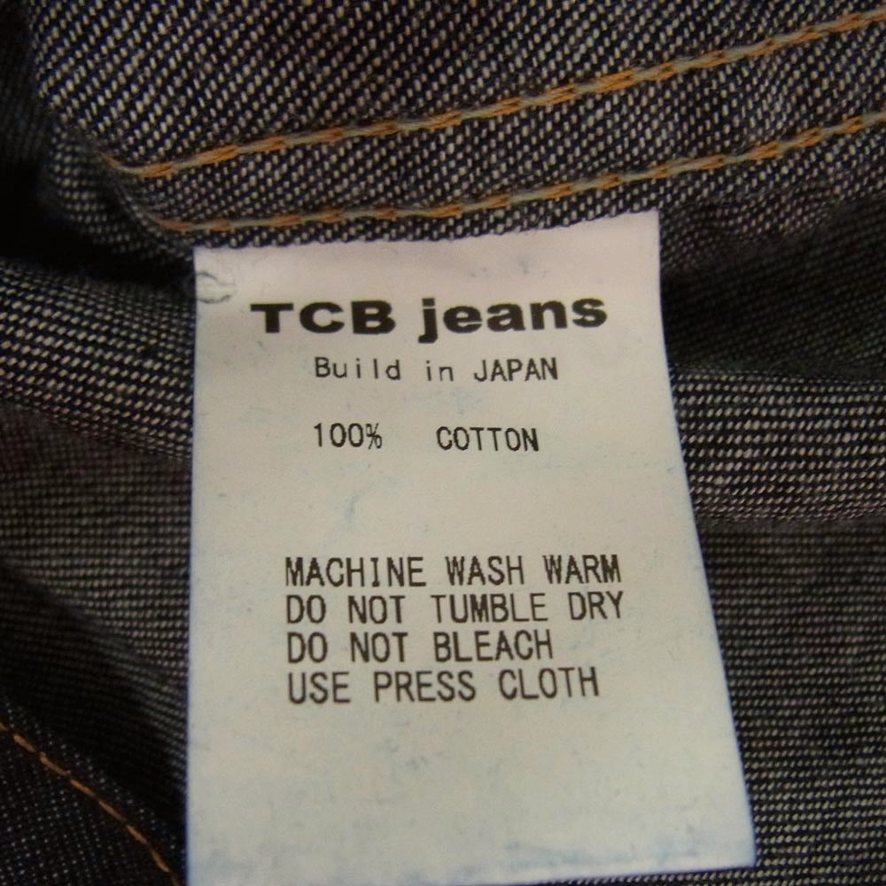 TCB jeans ティージービージーンズ Ranchman Shirt Denim 8.5oz ランチマンシャツ デニム ウエスタン シャツ インディゴブルー系【美品】【中古】