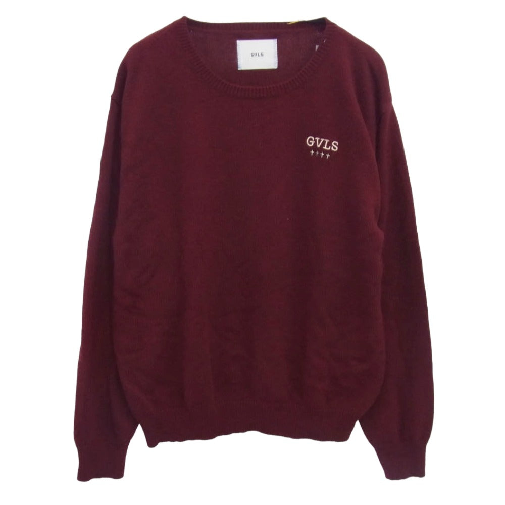 GAVIAL ガヴィル 25AW GVL-25AWT-0724 crew neck knit クルーネック ニット セーター ワインレッド系 2【極上美品】【中古】