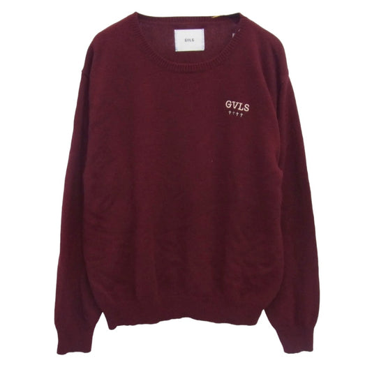 GAVIAL ガヴィル 25AW GVL-25AWT-0724 crew neck knit クルーネック ニット セーター ワインレッド系 2【極上美品】【中古】