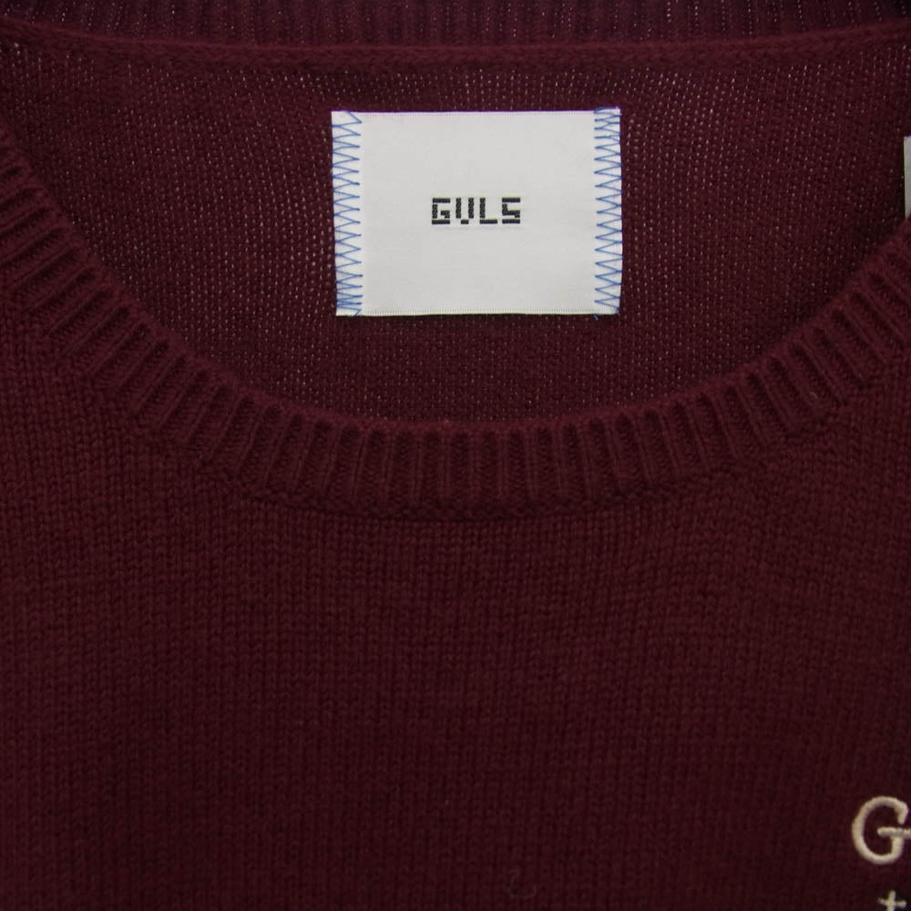 GAVIAL ガヴィル 25AW GVL-25AWT-0724 crew neck knit クルーネック ニット セーター ワインレッド系 2【極上美品】【中古】