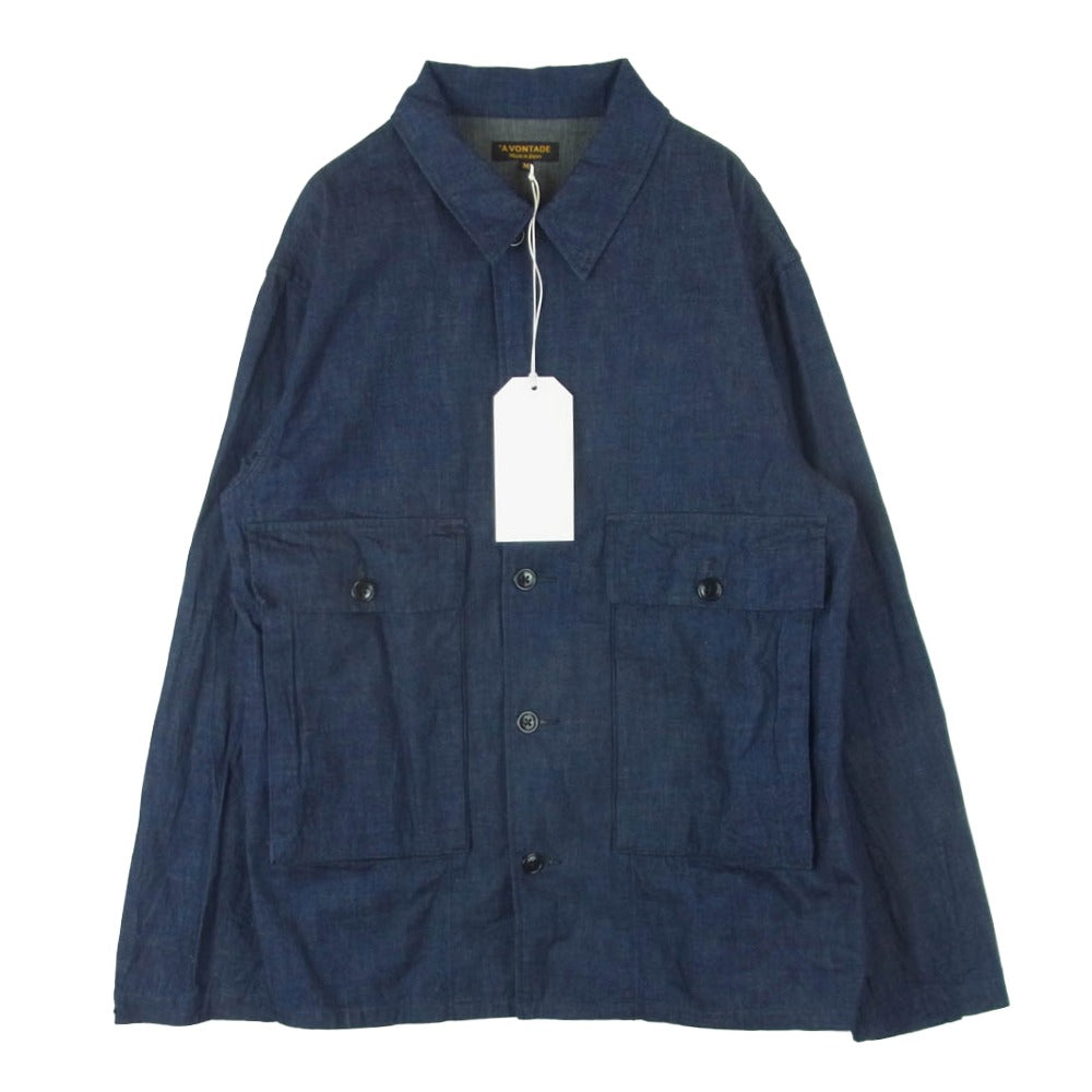A VONTADE アボンタージ VTD-0572-JK Naval Utility Jacket ナバル ユーティリティ ジャケット インディゴブルー系 M【極上美品】【中古】