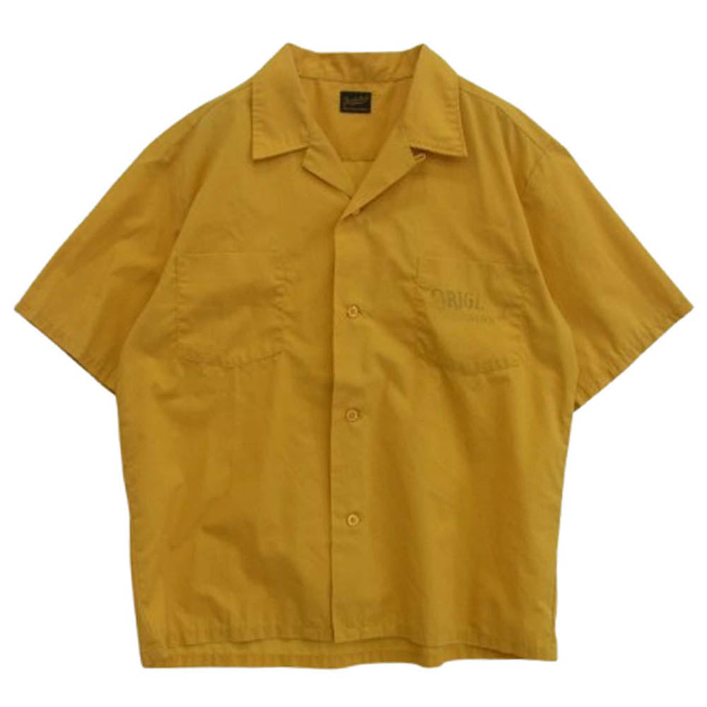 TENDERLOIN テンダーロイン T-P.P SHT SHORT ロゴプリント 開襟 半袖シャツ イエロー系 サイズ不明【中古】