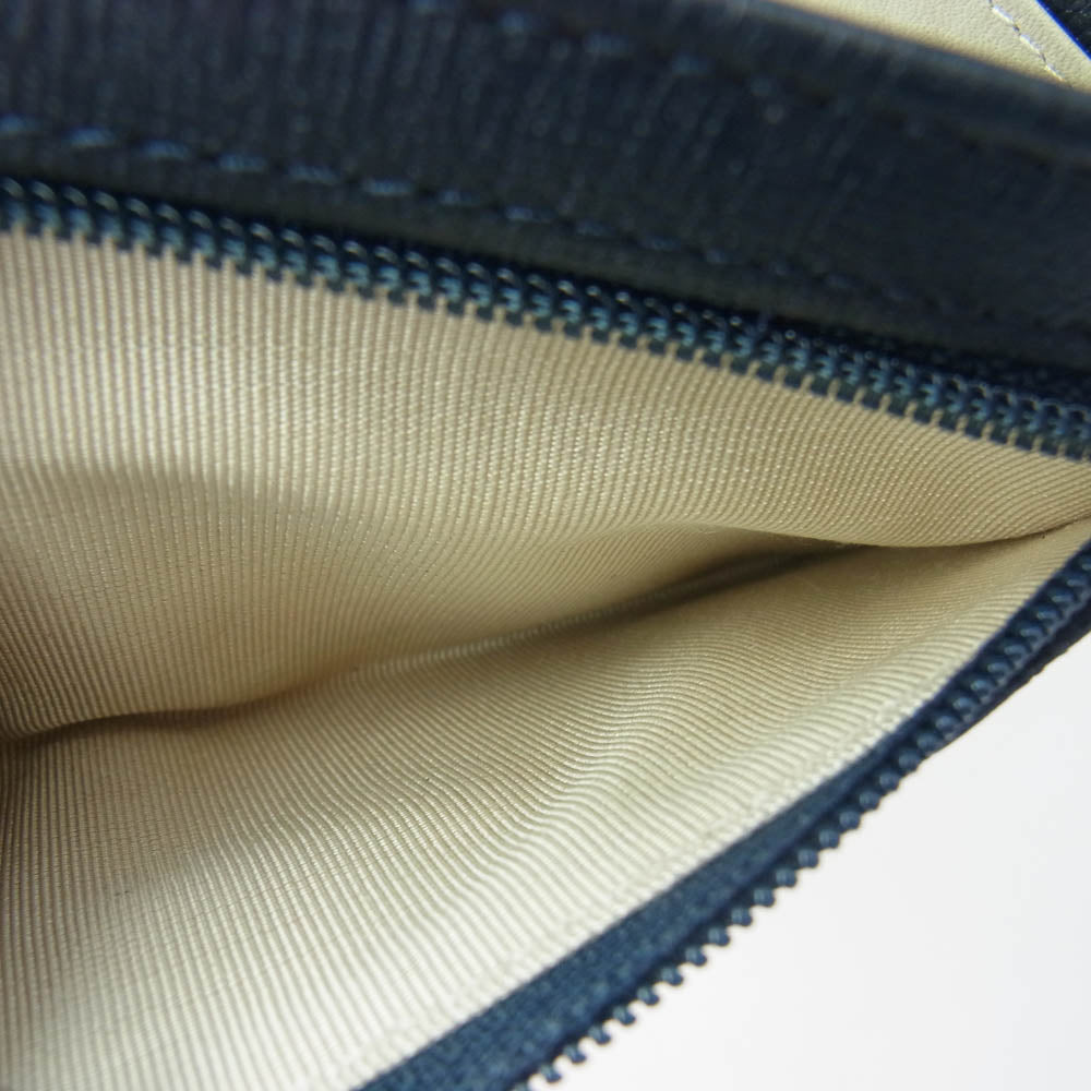 ダイム スィンリー 胸ポケットに入るミニマムな財布 コンパクトウォレット ネイビー系【極上美品】【中古】