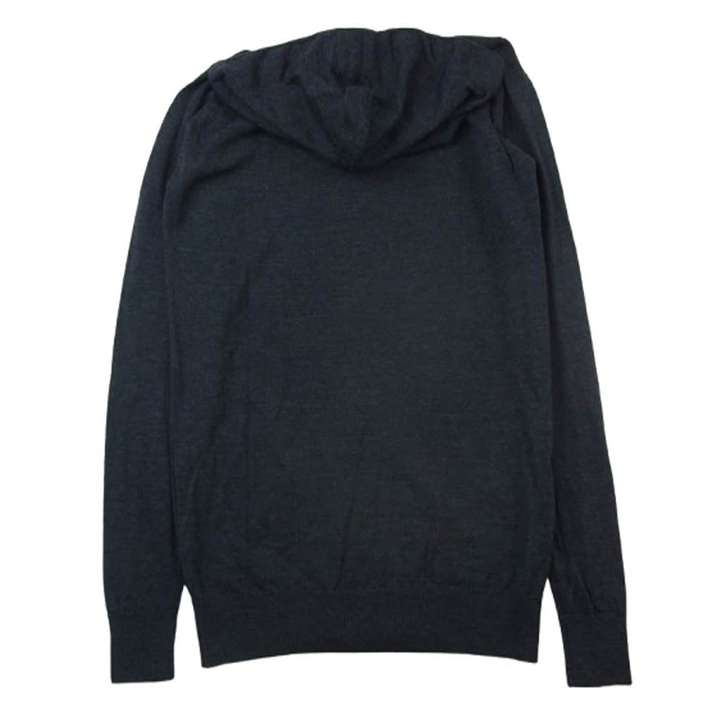 JOHN SMEDLEY ジョンスメドレー 英国製 ヴァージンウール100％ フルジップ パーカー フーディー グレー系 S【中古】
