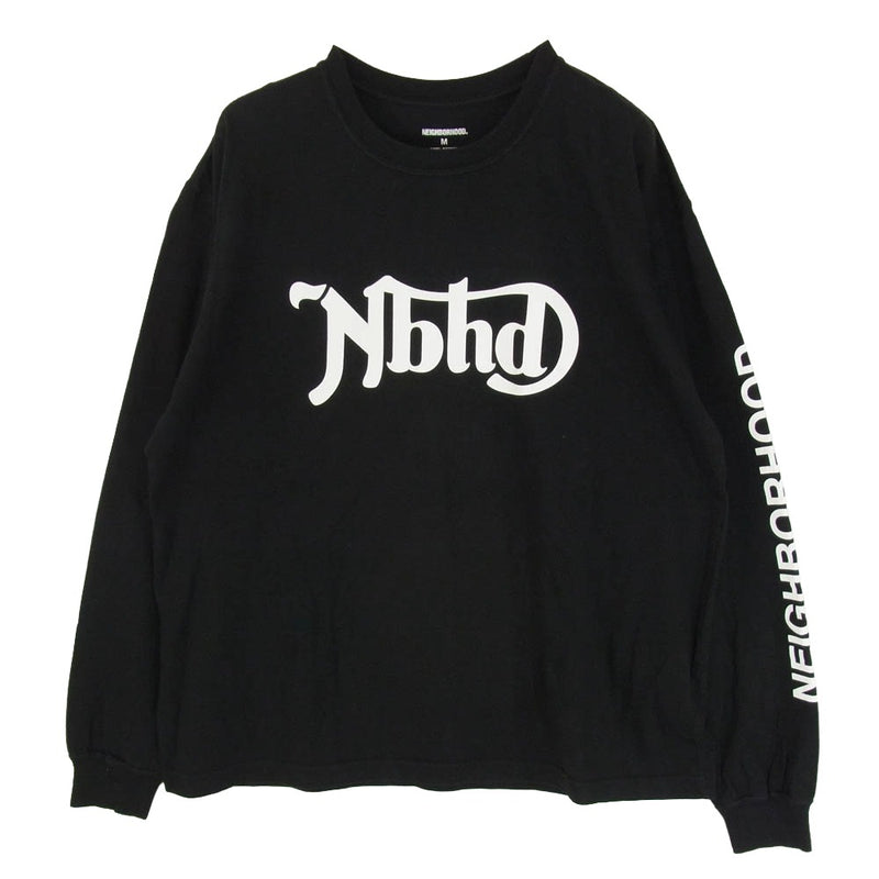 NEIGHBORHOOD ネイバーフッド 24AW 242PCNH-LT07 NH. TEE LS-7 ロゴ プリント 長袖 Tシャツ ブラック系 M【中古】
