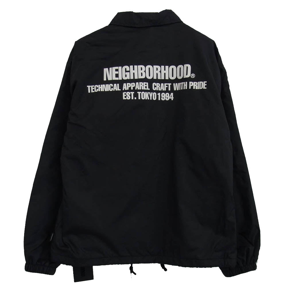 NEIGHBORHOOD ネイバーフッド 23AW 232TSNH-JKM01 WINDBREAKER JACKET ウインドブレーカー コーチ ジャケット ブラック系 S【極上美品】【中古】
