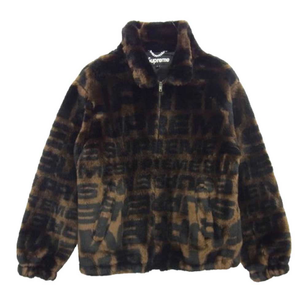 Supreme シュプリーム 18SS FAUX FUR Repeater Bomber フェイクファー リピーター ボンバージャケット ブラウン系 L【中古】