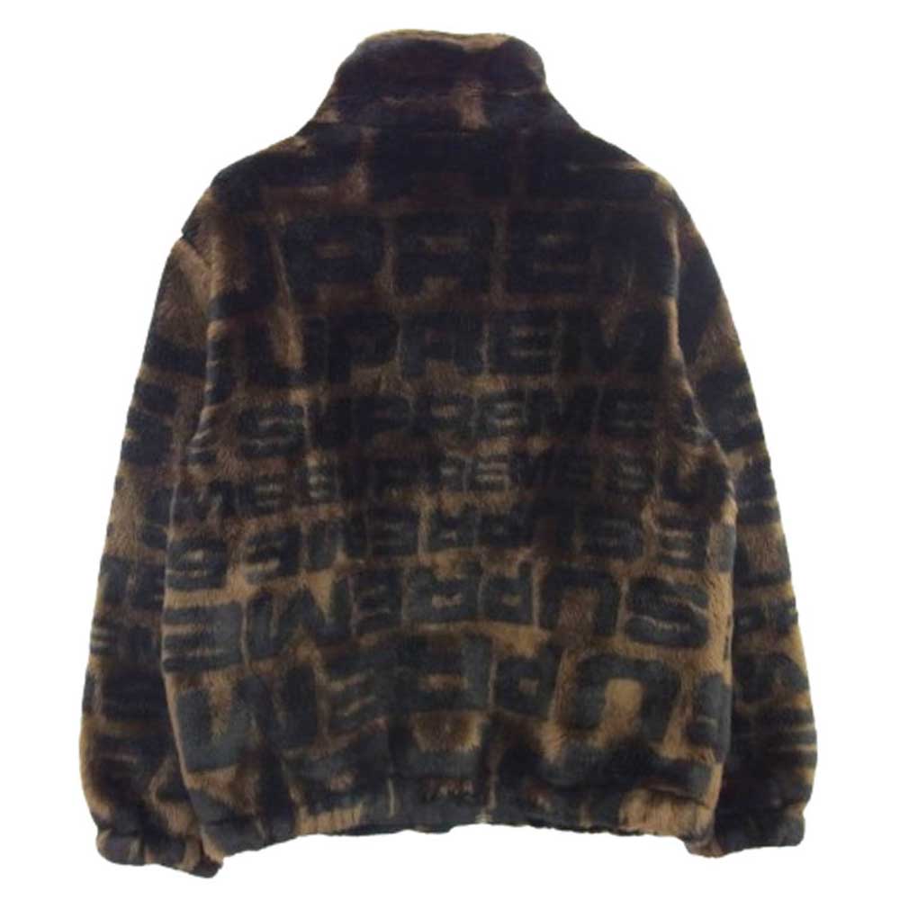 Supreme シュプリーム 18SS FAUX FUR Repeater Bomber フェイクファー リピーター ボンバージャケット ブラウン系 L【中古】