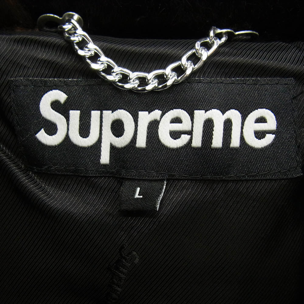 Supreme シュプリーム 18SS FAUX FUR Repeater Bomber フェイクファー リピーター ボンバージャケット ブラウン系 L【中古】