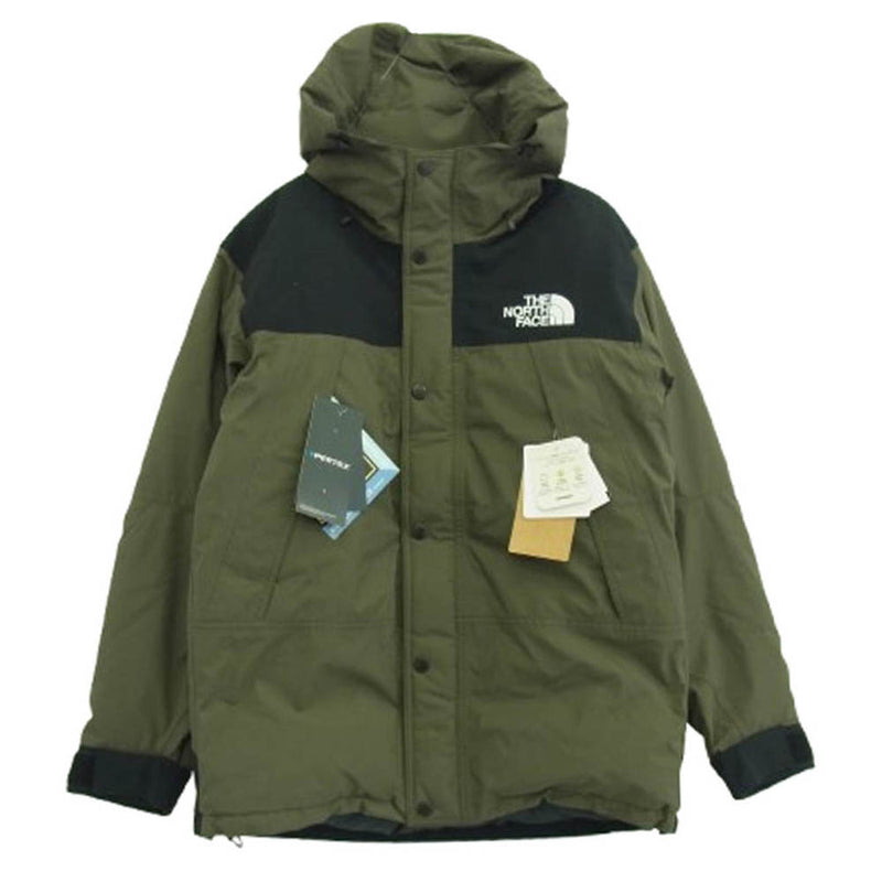 THE NORTH FACE ノースフェイス ND91930 MOUNTAIN DOWN JACKET GORE-TEX ゴアテックス マウンテン ダウン ジャケット カーキ系 L【極上美品】【中古】