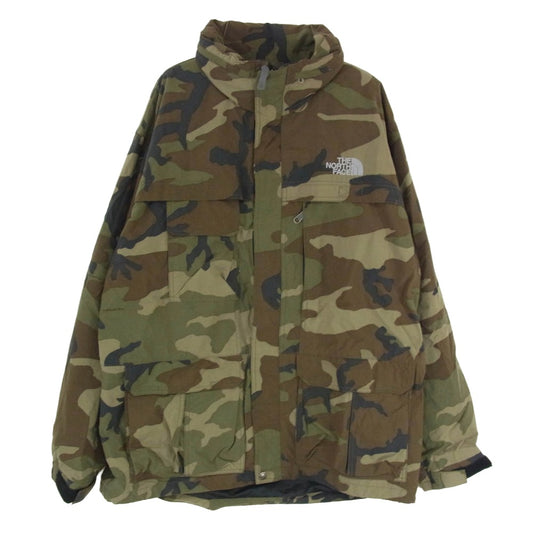 THE NORTH FACE ノースフェイス NP11509 FRONTIERS PARKA フロンティアーズパーカー 迷彩 カモフラ ジャケット カーキ系 XL【中古】