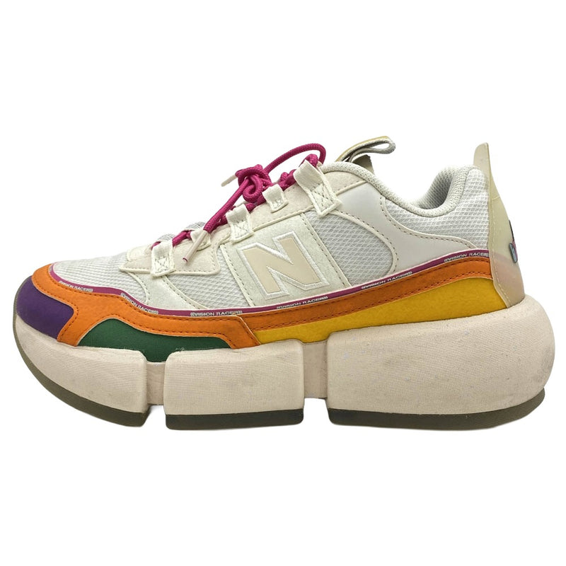 NEW BALANCE ニューバランス MSVRCJWA × Jaden Smith Vision Racer White Multi ジェイデン・スミス ビジョンレーサー スニーカー ホワイト マルチ ベージュ系 27.5cm【中古】