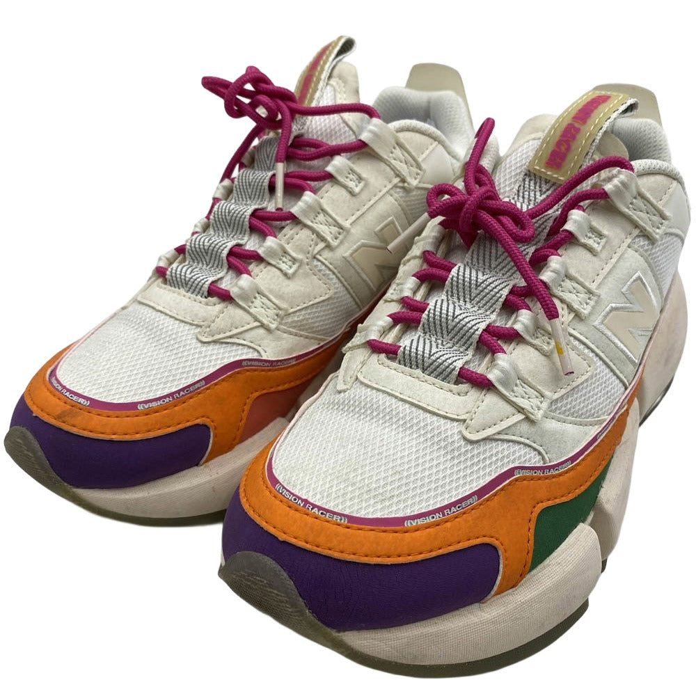 NEW BALANCE ニューバランス MSVRCJWA × Jaden Smith Vision Racer White Multi ジェイデン・スミス ビジョンレーサー スニーカー ホワイト マルチ ベージュ系 27.5cm【中古】