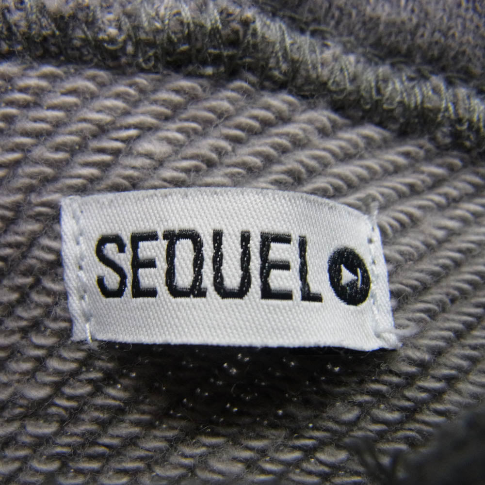 SEQUEL シークエル 22AW LEMONロゴ スウェット パーカー グレー系 XL【中古】