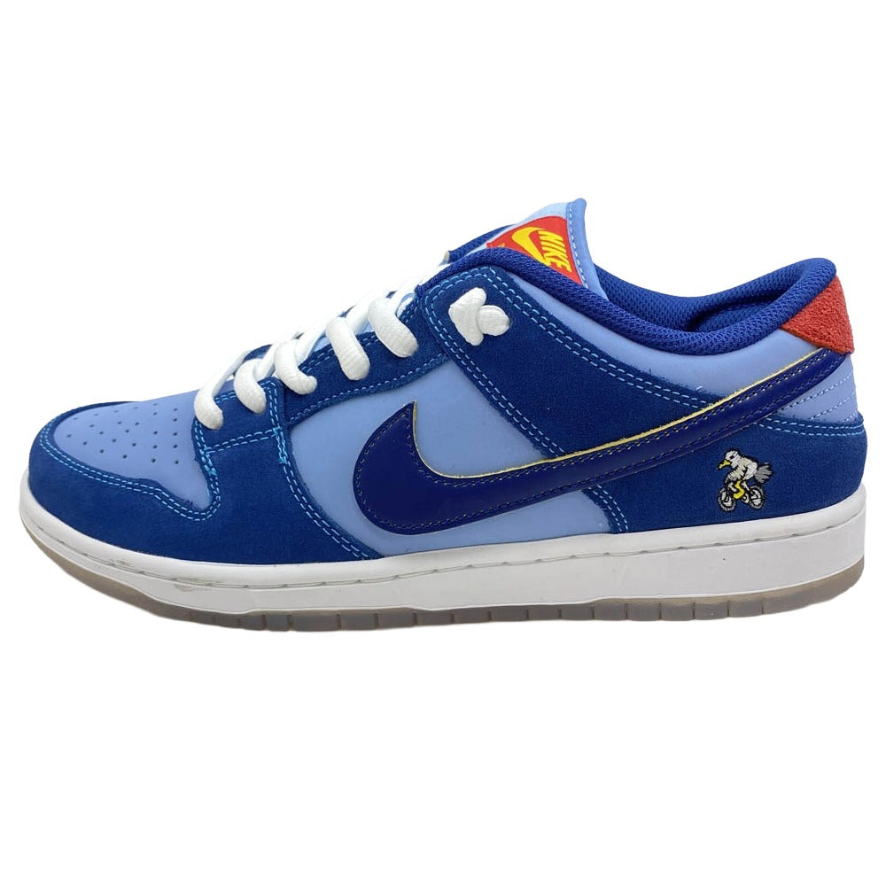 NIKE ナイキ DX5549-400 × Why So Sad? SB Dunk Low【フェイクバスターズ鑑定済】 Coastal Blue Speed Yellow-University Red ワイ ソー サッド? SB ダンクロー コースタルブルー スピードイエロー ユニバーシティレッド スニーカー ブルー系 27cm【美品】【中古】